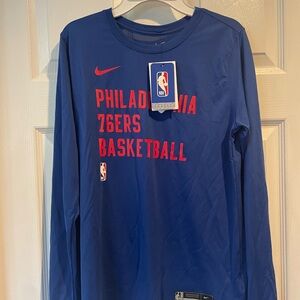 NEW  Nike Philadelphia 76ers Sixers Basketball Dri Fit Boys Large 14/16